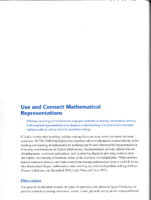 Use and Connect Mathematical Representations
